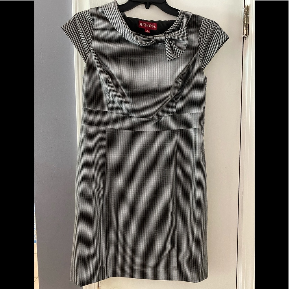 Cute black and white work dress